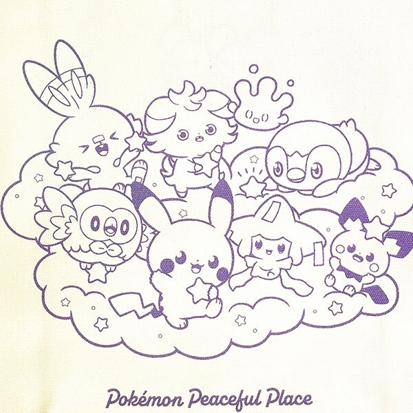 ポケットモンスター スクエアトートバッグ ほしぞら ポケピース ポケモン ホワイト