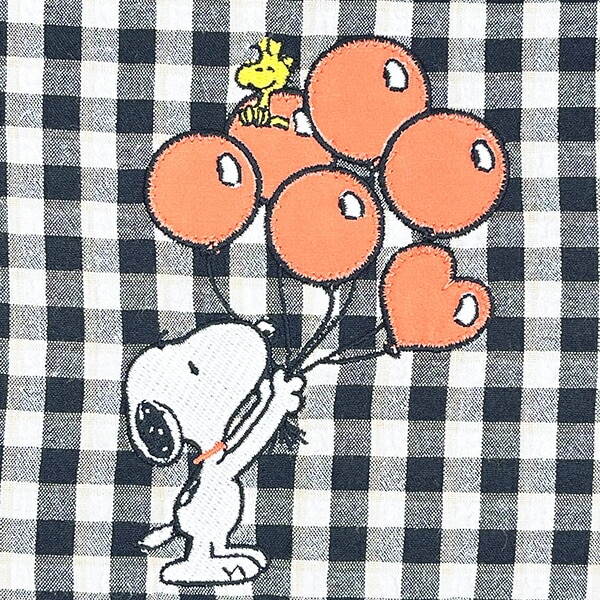スヌーピー フラットポーチ （バルーンチェック） SNOOPY