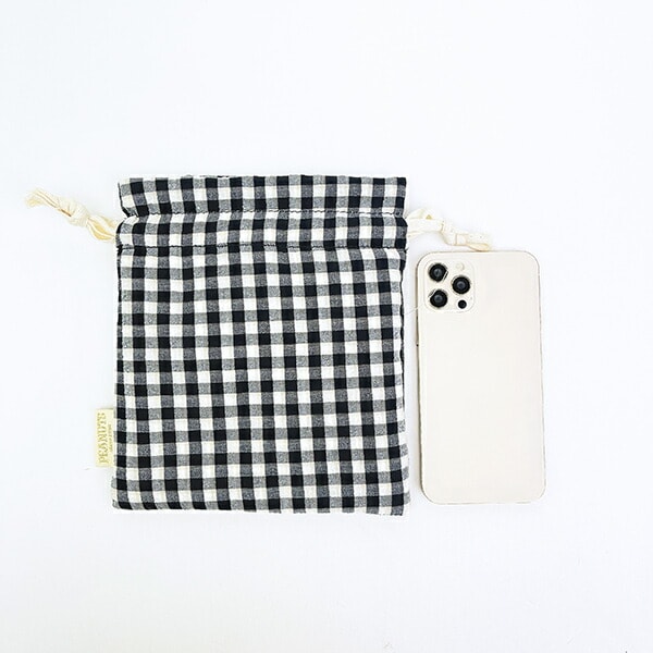 スヌーピー 巾着 （バルーンチェック） SNOOPY