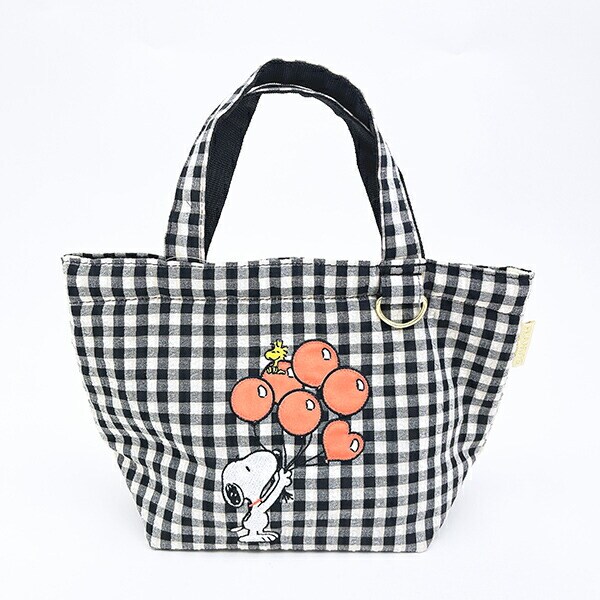 スヌーピー トートバッグ （バルーンチェック） ランチ SNOOPY