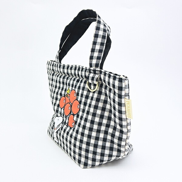 スヌーピー トートバッグ （バルーンチェック） ランチ SNOOPY