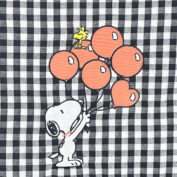 スヌーピー 肩掛けトートバッグ （バルーンチェック） SNOOPY