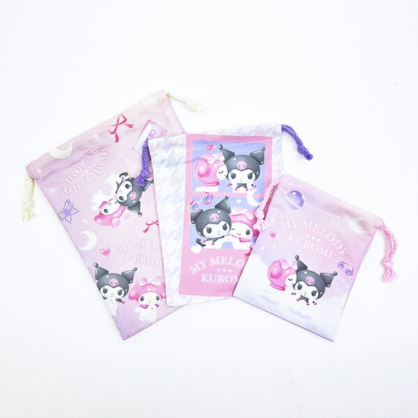 サンリオ マイメロディ クロミ 3P巾着 パステルドリームランド sanrio