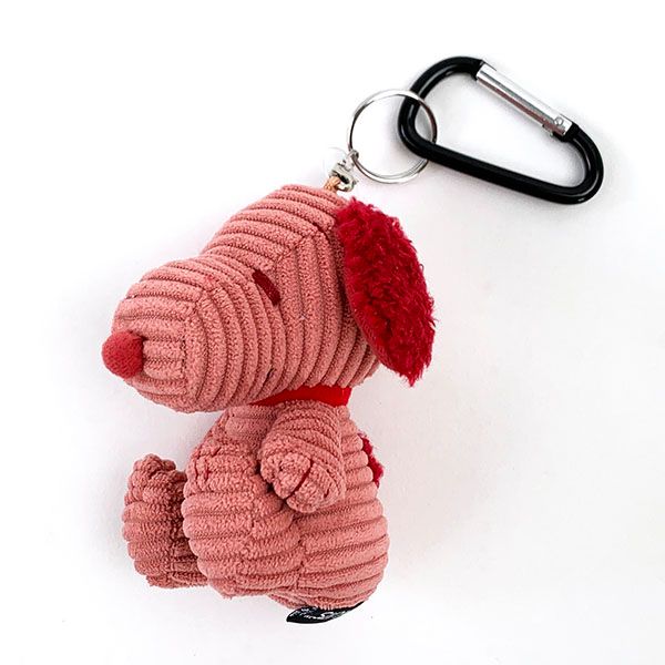 スヌーピー PEANUTS ぬいぐるみMC PK スヌーピーコーデュロイ マスコット ピンク