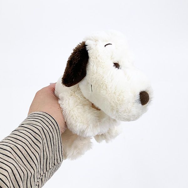 スヌーピー くったりぬいぐるみ S ボア モカ ぬいぐるみ マスコット インテリア