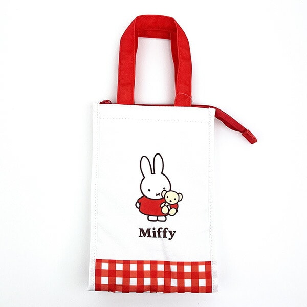 ミッフィー 保冷保温マチ付きトート ギンガムシリーズ レッド miffy