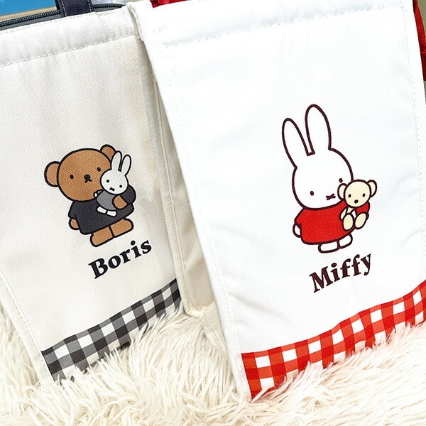 ミッフィー 保冷保温マチ付きトート ギンガムシリーズ レッド miffy