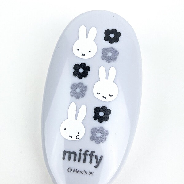 ミッフィー miffy モノクロ柄 オイルブラシ くし フラワーポップシリーズ 日本製