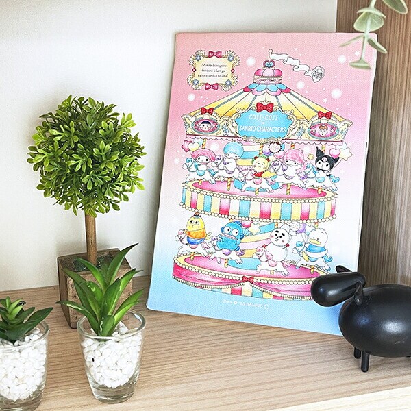 サンリオキャラクターズ × コジコジ メリーゴーランド ウォールキャンパス(M)