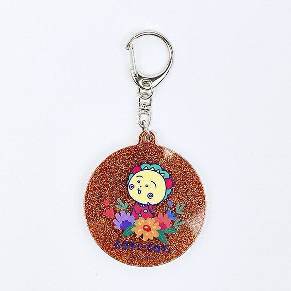 コジコジ キラキラ2連アクリルキーホルダー FLOWER BLEAK TIME