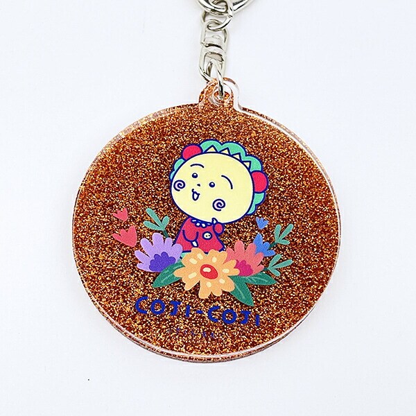 コジコジ キラキラ2連アクリルキーホルダー FLOWER BLEAK TIME