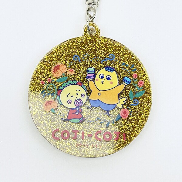 コジコジ 次郎 キラキラ2連アクリルキーホルダー FLOWER BLEAK TIME