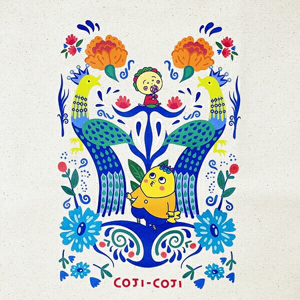 コジコジ トートバッグ FLOWER BLEAK TIME