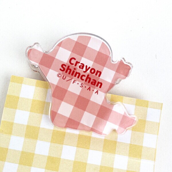 クレヨンしんちゃん アクリルクリップ ノーマルしんちゃん 文具 日本製