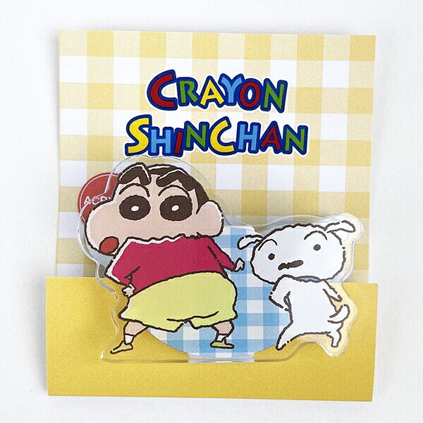 クレヨンしんちゃん アクリルクリップ シロ&しんちゃん 文具 日本製