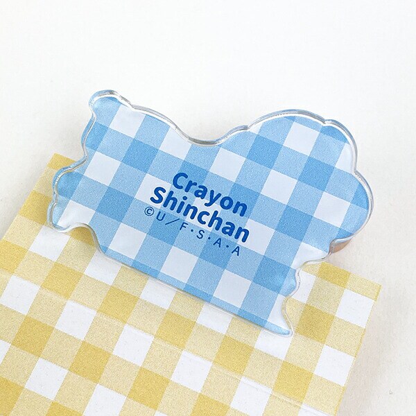クレヨンしんちゃん アクリルクリップ シロ&しんちゃん 文具 日本製