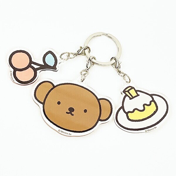 miffy ミッフィー 3連アクリルキーホルダー スイーツパティスリー ボリス