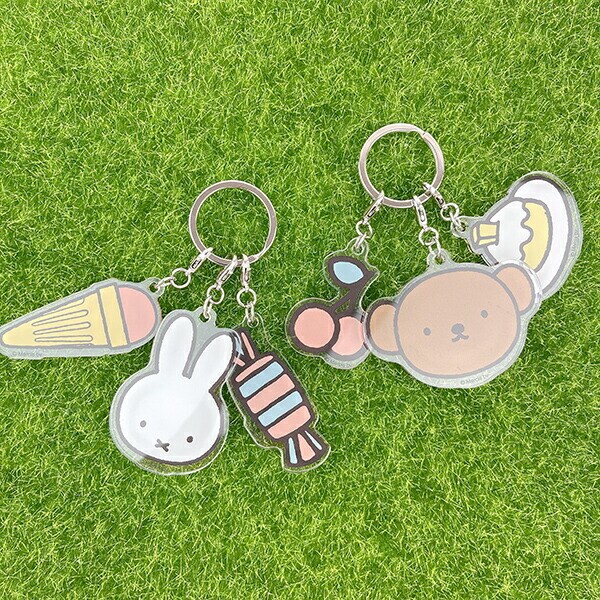 miffy ミッフィー 3連アクリルキーホルダー スイーツパティスリー ボリス