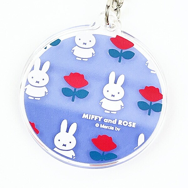 miffy ミッフィー キーホルダー ブルー ミッフィー＆ローズ