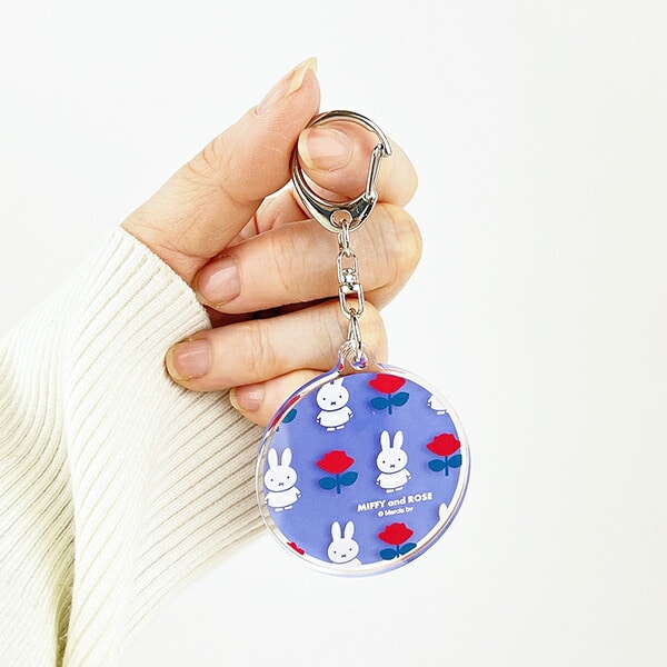 miffy ミッフィー キーホルダー ブルー ミッフィー＆ローズ