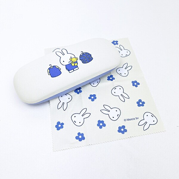 ミッフィー miffy 眼鏡ケース アイボリー ブルードレス