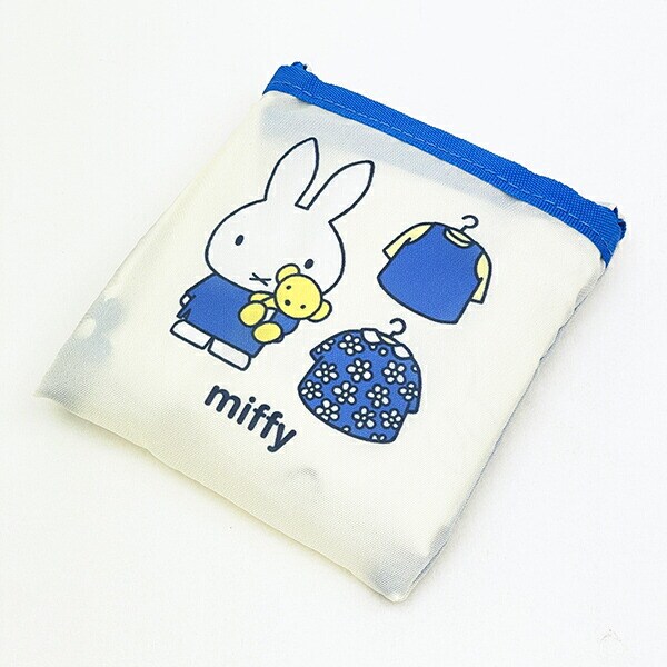 ミッフィー miffy エコバッグ アイボリー ブルードレス