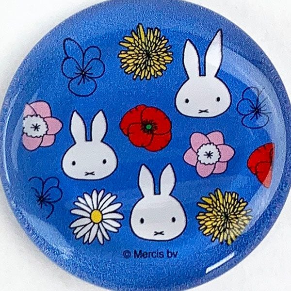 miffy ミッフィー ガラス箸置き　BL　Miffy　floral 箸休め ブルー 　 日本製