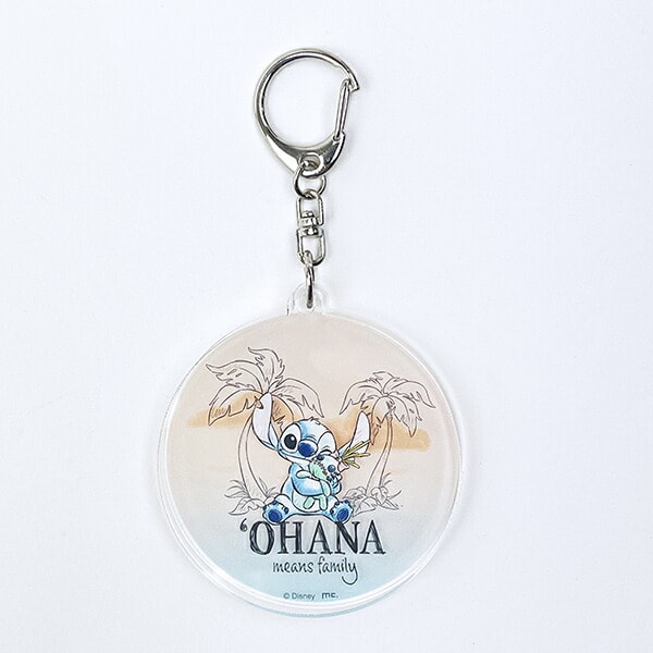 ディズニー スティッチ&スクランプ 水彩 スライドアクリルキーホルダー Disney