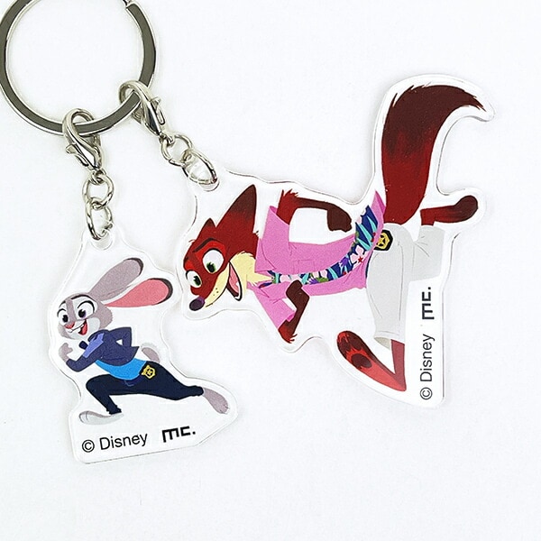 ディズニー ズートピア ニック＆ジュディ 2連アクリルキーホルダー 日本製 Disney