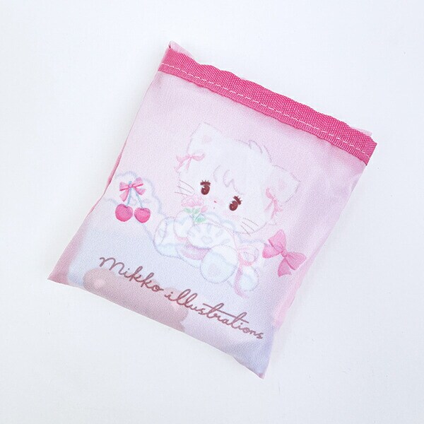 mikko illustrations ミッコ エコバッグ (ピンク)