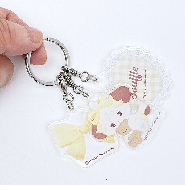 mikko illustrations ミッコ スフレ 3連アクリルキーホルダー 日本製