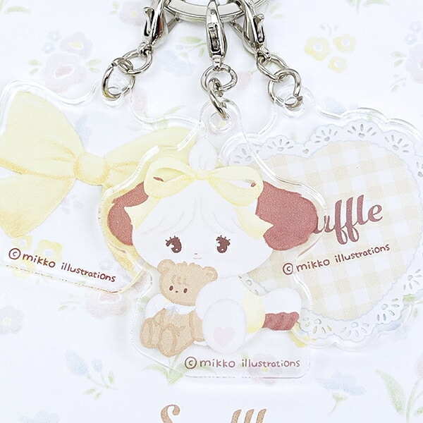 mikko illustrations ミッコ スフレ 3連アクリルキーホルダー 日本製