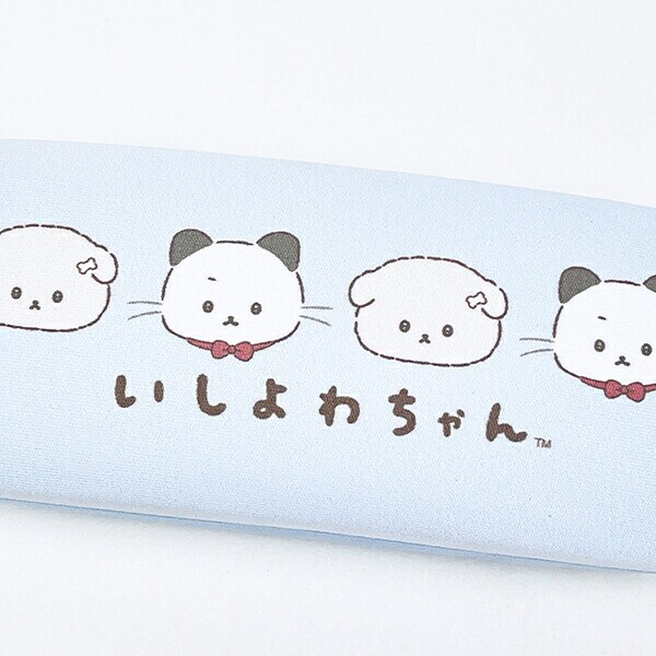 いしよわちゃん 眼鏡ケース フェイス 整列 ブルー
