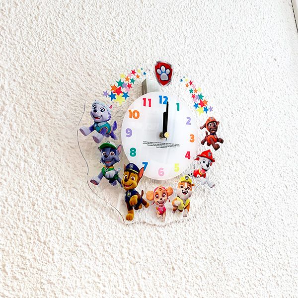 dショッピング |パウ・パトロール アクリルウォールクロック アクリル