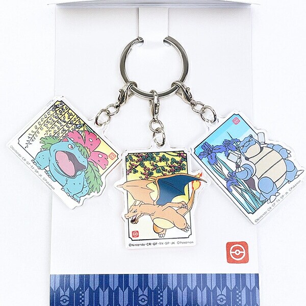 ポケットモンスター 3連アクリルキーホルダー 和柄 フシギバナ・リザードン・カメックス ポケモン
