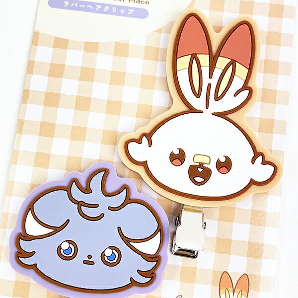 ポケットモンスター ポケモン ラバーヘアクリップ ヒバニー ニャスパー ポケピース 髪留め 洗顔 メイク