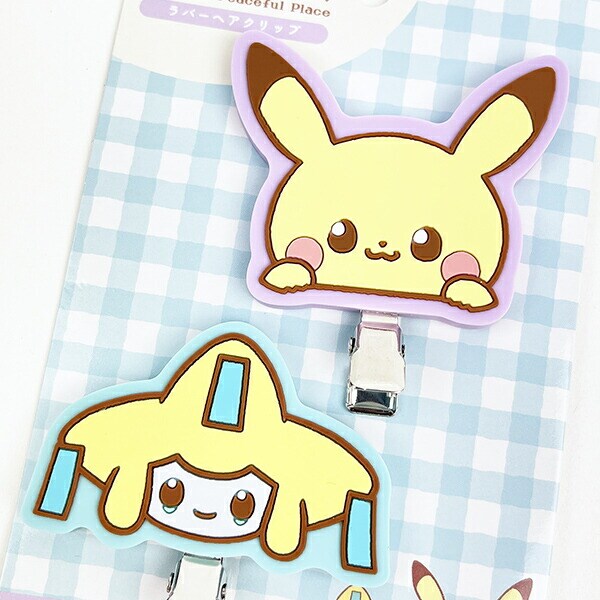 ポケットモンスター ポケモン ラバーヘアクリップ ピカチュウ ジラーチ ポケピース 髪留め 洗顔 メイク