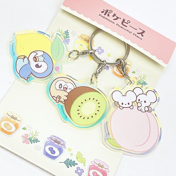 ポケットモンスター オーロラアクリルキーホルダー ポッチャマ・モクロー・ワッカネズミ ポケピース ポケモン