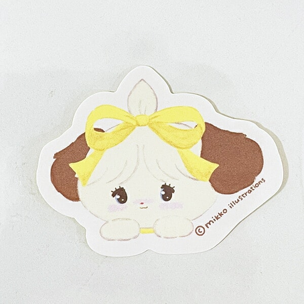 mikko illustrations ミッコ スフレ ダイカットステッカー 文具 日本製
