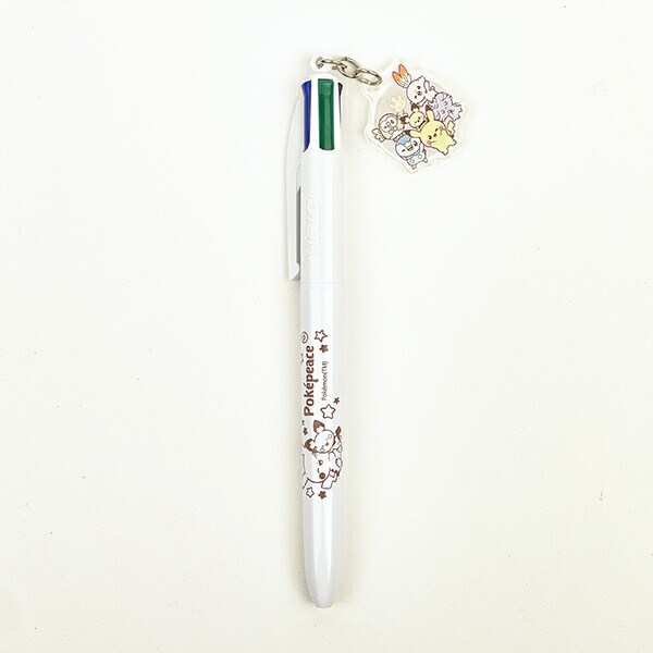 ポケットモンスター ポケモン チャーム付4色ボールペン ポケピース 学校 オフィス 文具