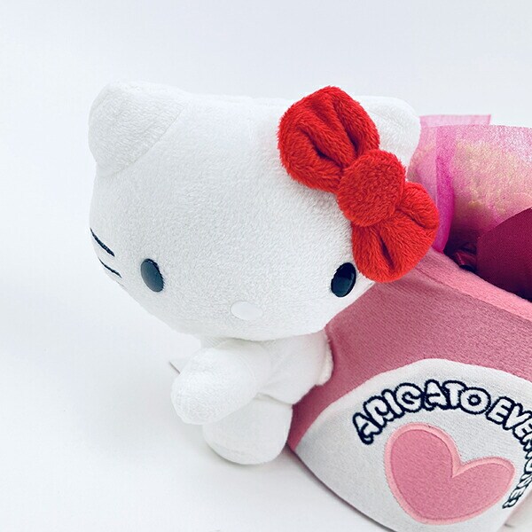 サンリオ サンリオ ハローキティ お花付きぬいぐるみポット ギフトセット フラワーアレジメント 造花 Sanrio