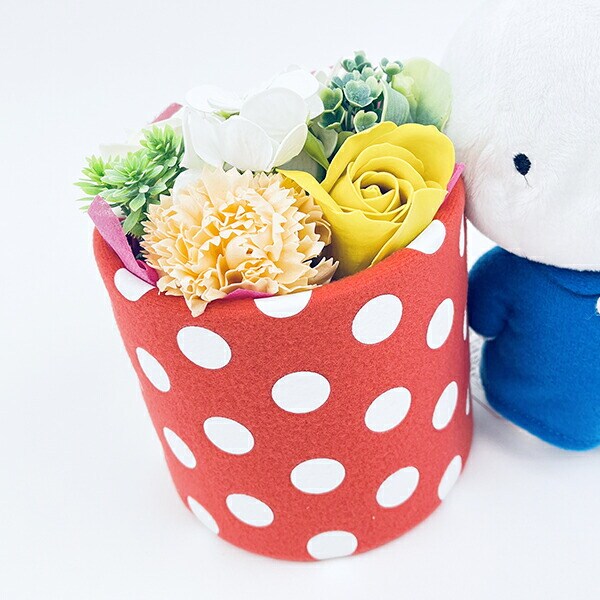 ミッフィー miffy お花付きぬいぐるみポット ギフトセット フラワーアレジメント 造花