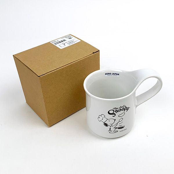 スヌーピー PEANUTS カフェマグL　シェフスヌーピー マグカップ WH  日本製