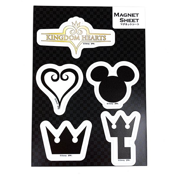 キングダムハーツ キングダムハーツ マグネットシートセット セット2 マグネット 磁石 文房具 文具 ブラック グッズ(mcd)