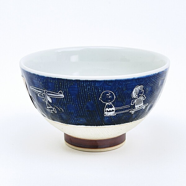 スヌーピー 茶碗 波佐見焼 藍色 食器 日本製 SNOOPY