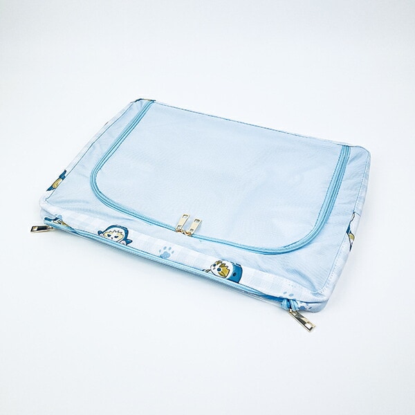 moufusand モフサンド 折りたたみ収納BOX(大) サメにゃん ブルー 片付け ケース インテリア