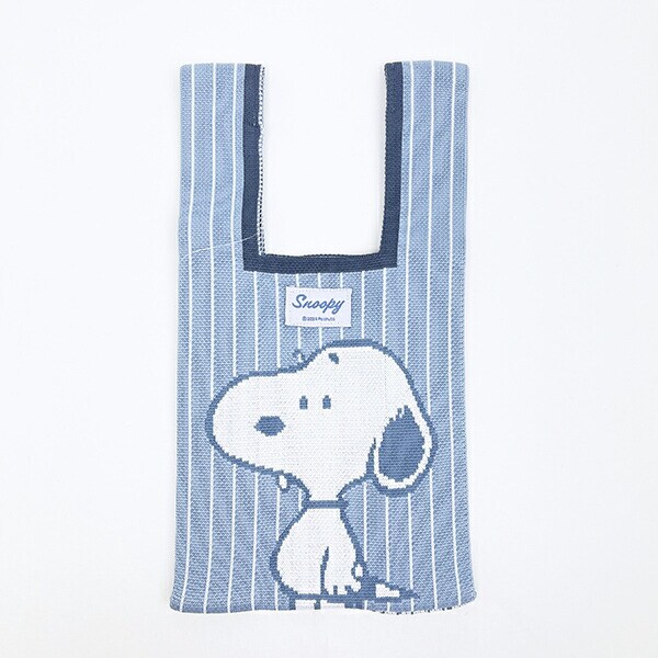 スヌーピー ニットミニトートバッグ ブルー SNOOPY