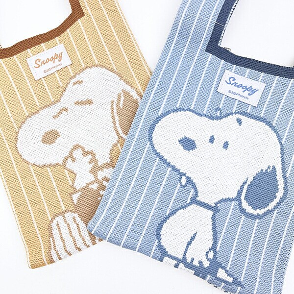 スヌーピー ニットミニトートバッグ ブルー SNOOPY