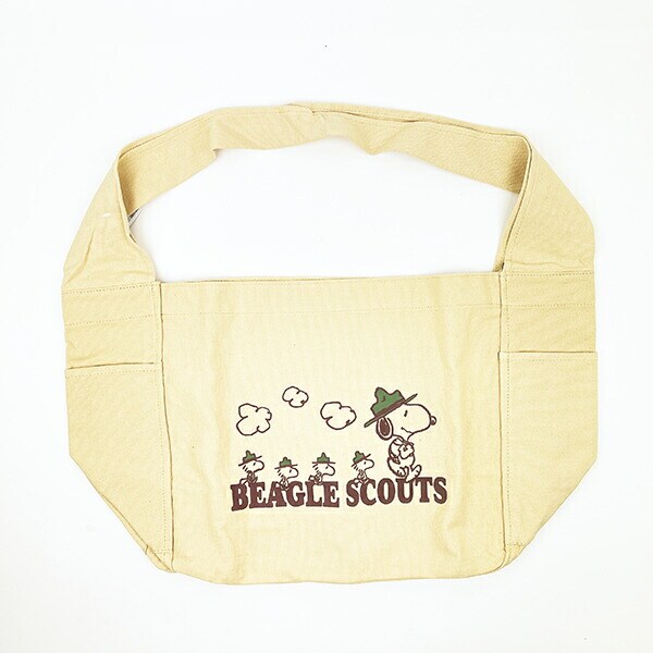 スヌーピー ニュースペーパーバッグ ビーグル・スカウト かばん ベージュ SNOOPY