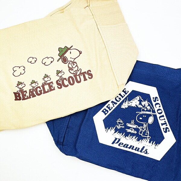 スヌーピー ニュースペーパーバッグ ビーグル・スカウト かばん ベージュ SNOOPY